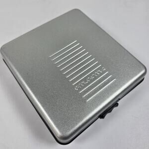 Atlantic Hard Shell 24 CD Media Audio Video Disc Storage Case Organizer Silver